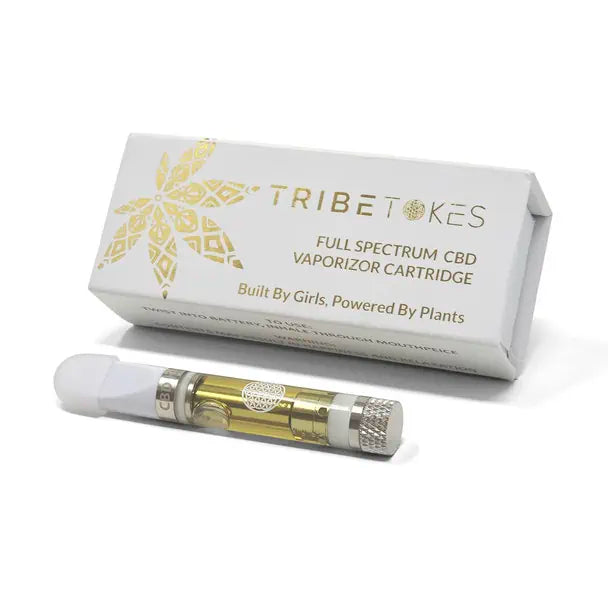 TribeTokes CBD Oil Vape Pen Starter Kit Bundle | White Wand Battery & CBD Cartridge Best Price