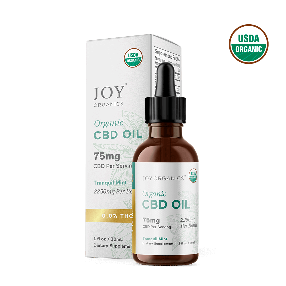 Joy Organics Tranquil Mint: Organic Broad Spectrum CBD Tincture Best Price