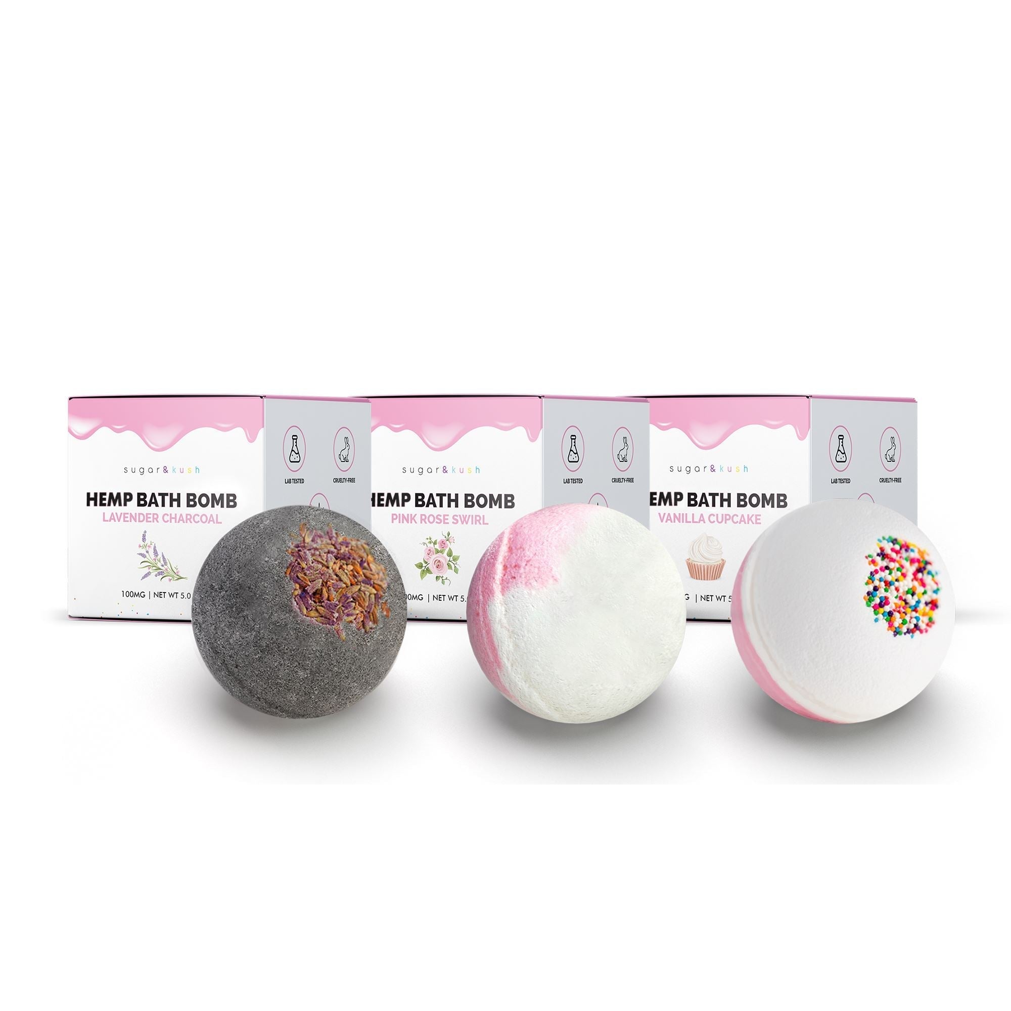 Sugar and Kush Bath Bomb Variety 3 Pack Best Price