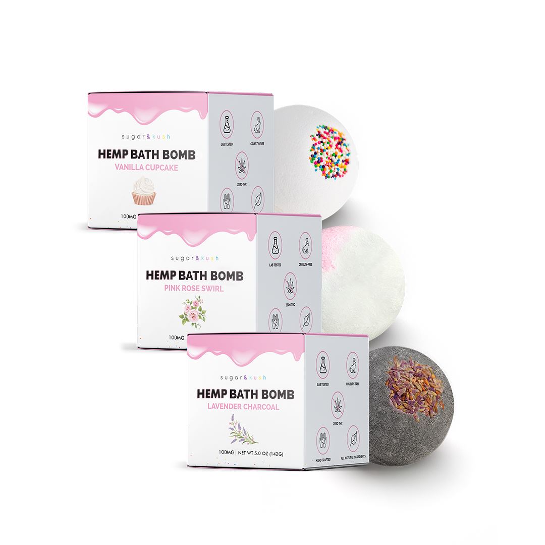 Sugar and Kush Bath Bomb Variety 3 Pack Best Price