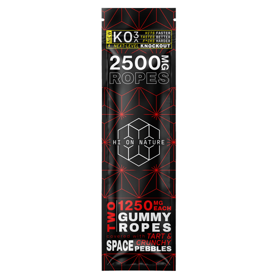 Hi on Nature 2500mg KNOCKOUT GUMMY ROPES - SPACE PEBBLES Best Price