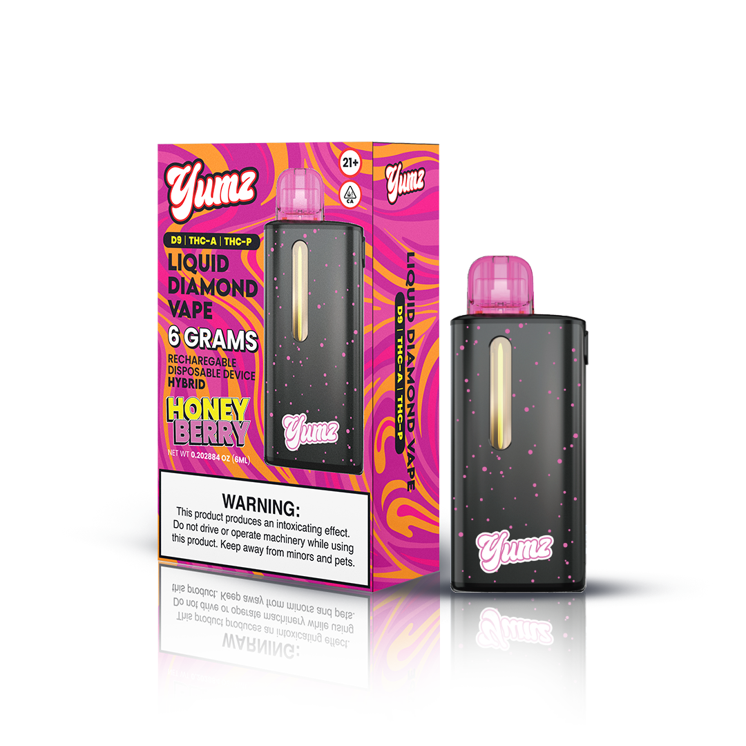 Yumz - Honey Berry - Hybrid - THC Disposable Vape ( 6 Grams ) ( D9 + THCA + THC-P ) Best Price