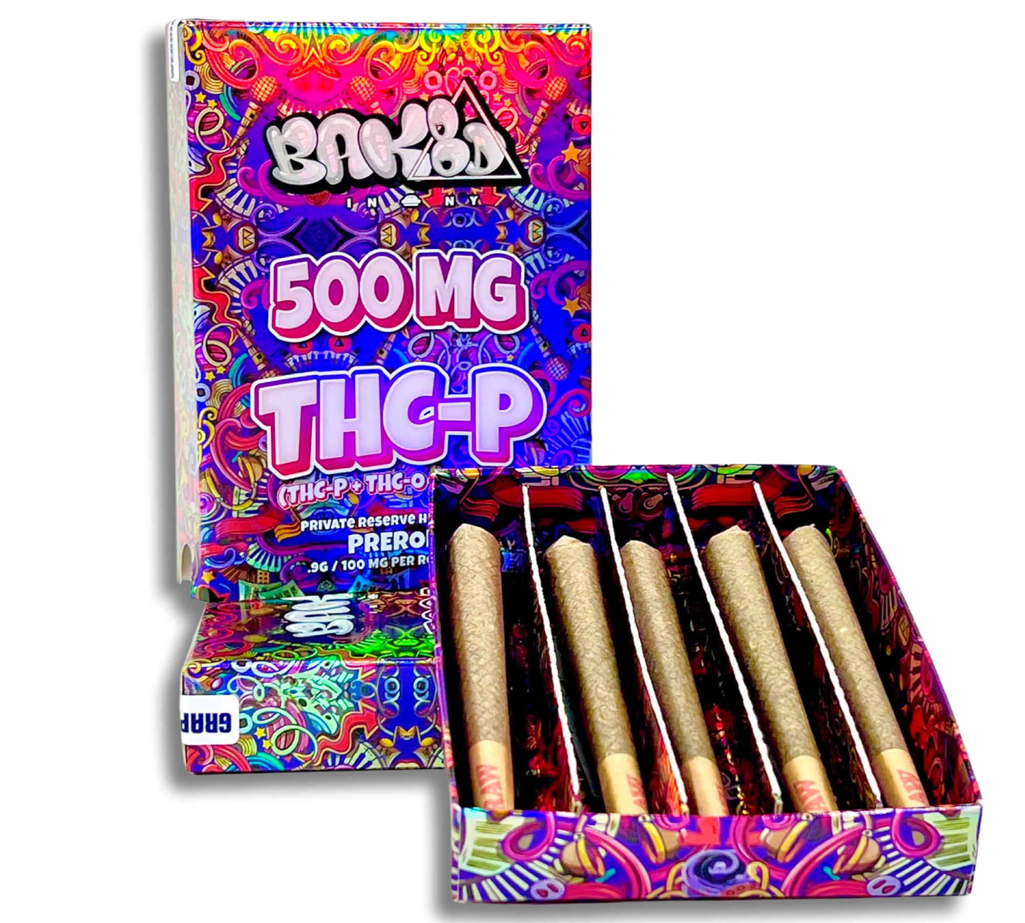 BAK8D Master Blend - THC-P Blend - Pre Rolls - 5 in a Pack - Display of 10 Best Price