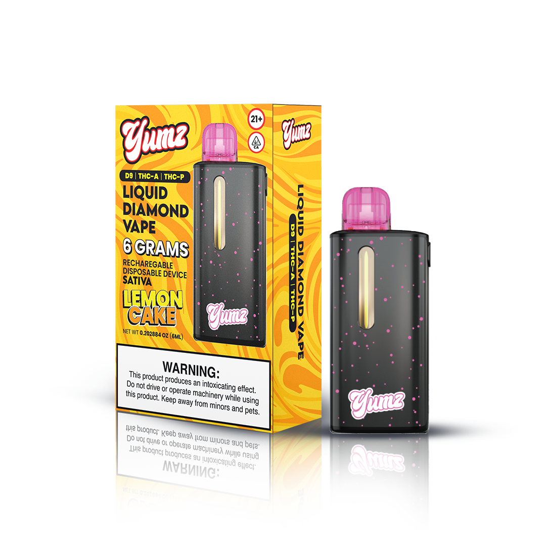 Yumz - Lemon Cake - Sativa - THC Disposable Vape ( 6 Grams ) ( D9 + THCA + THC-P ) Best Price