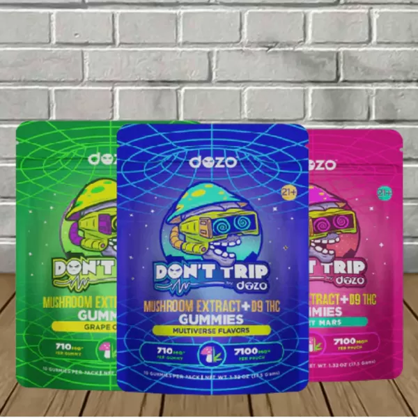 Dozo Don’t Trip Mushroom Extract + D9 Gummies 7100mg Best Price