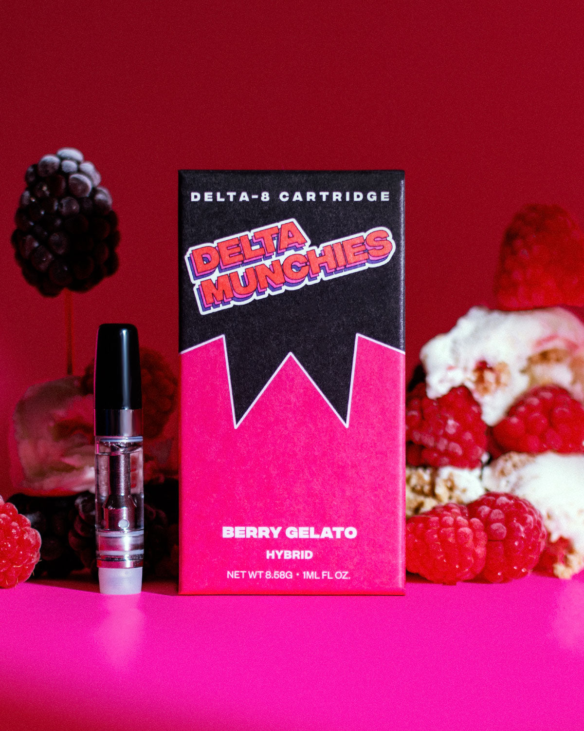 Delta Munchies Berry Gelato 1G Delta 8 Cart Best Price