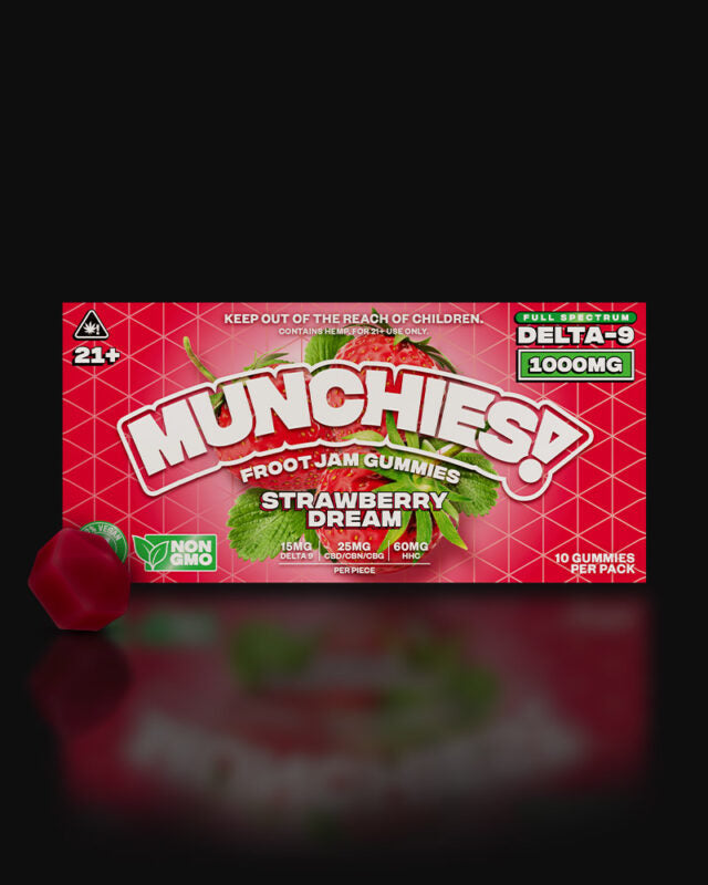 Delta Munchies Strawberry Dream 1000mg Delta 9 Gummies Best Price