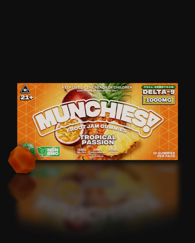 Delta Munchies Tropical Passion 1000mg Delta 9 Gummies Best Price