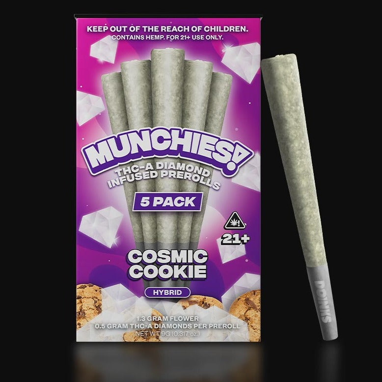 Delta Munchies Cosmic Cookies 1g THCA Infused Prerolls (5 Pack) Best Price