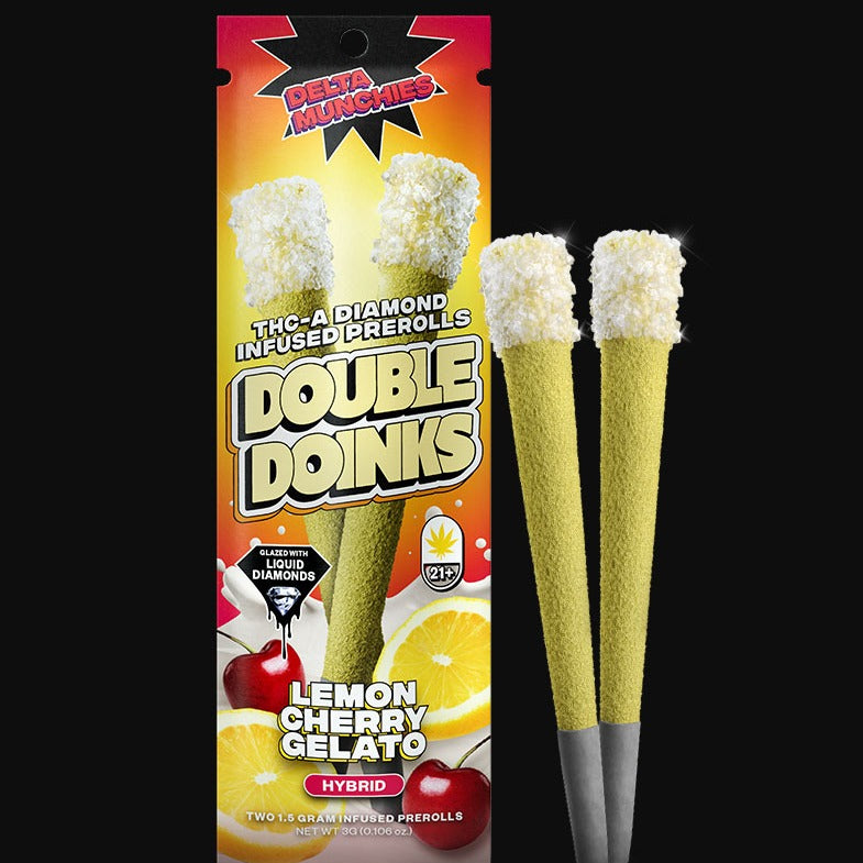 Delta Munchies Lemon Cherry Gelato Infused Prerolls (2 Pack) Best Price