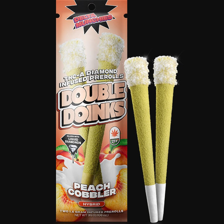 Delta Munchies Peach Cobbler Infused Prerolls (2 Pack) Best Price