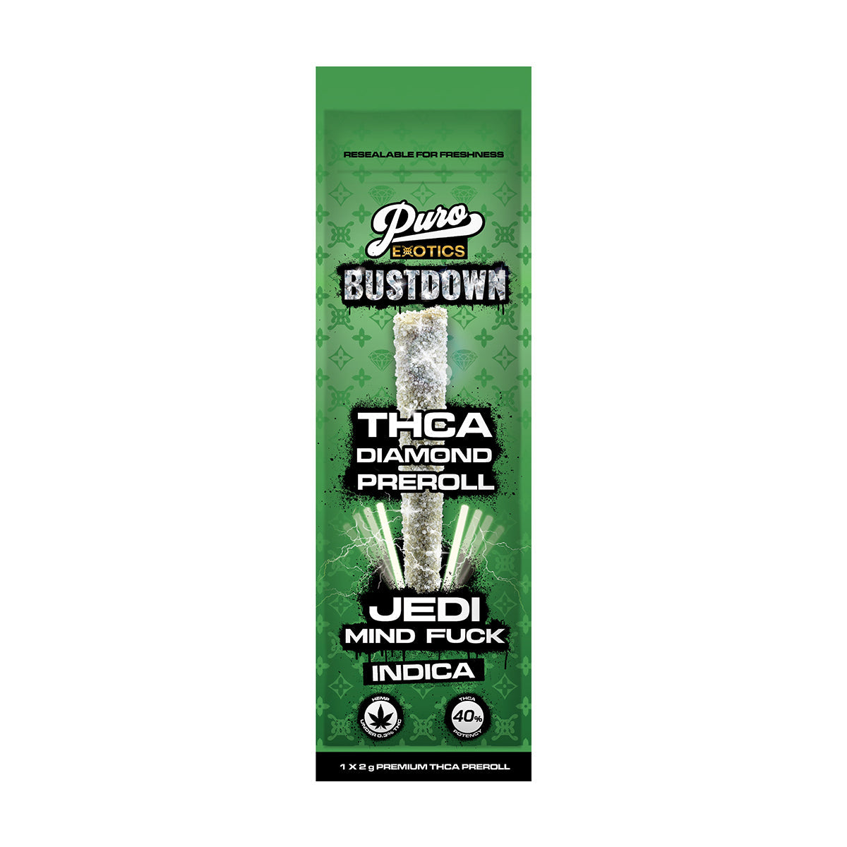 Puro Exotics Bustdown THCA Pre-Roll Single 2g Best Price