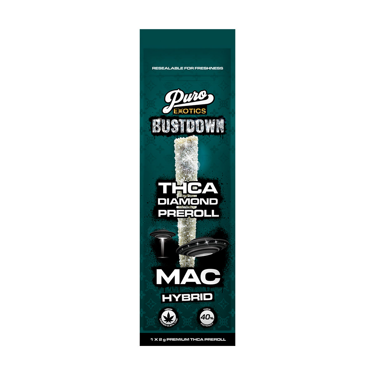 Puro Exotics Bustdown THCA Pre-Roll Single 2g Best Price