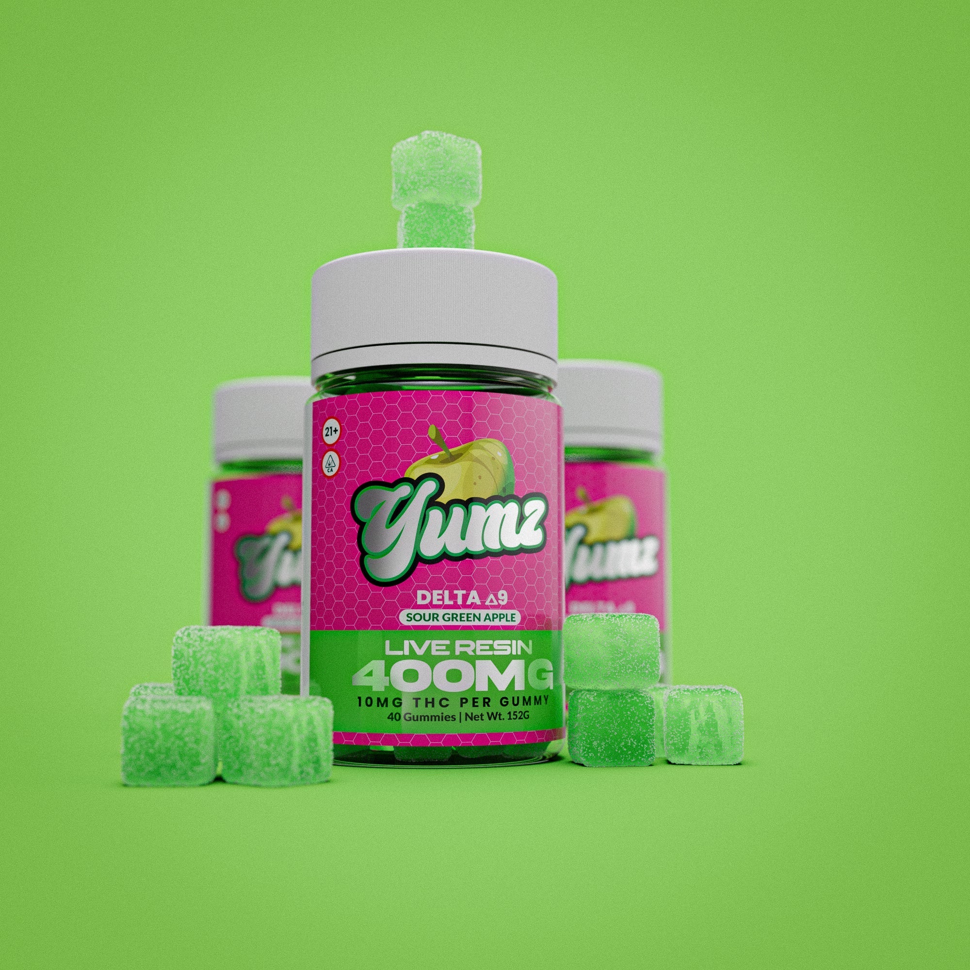 THC Gummies ( Farm Bill Compliant Delta-9 THC ) YUMZ LAB - Sour Green Apple Best Price