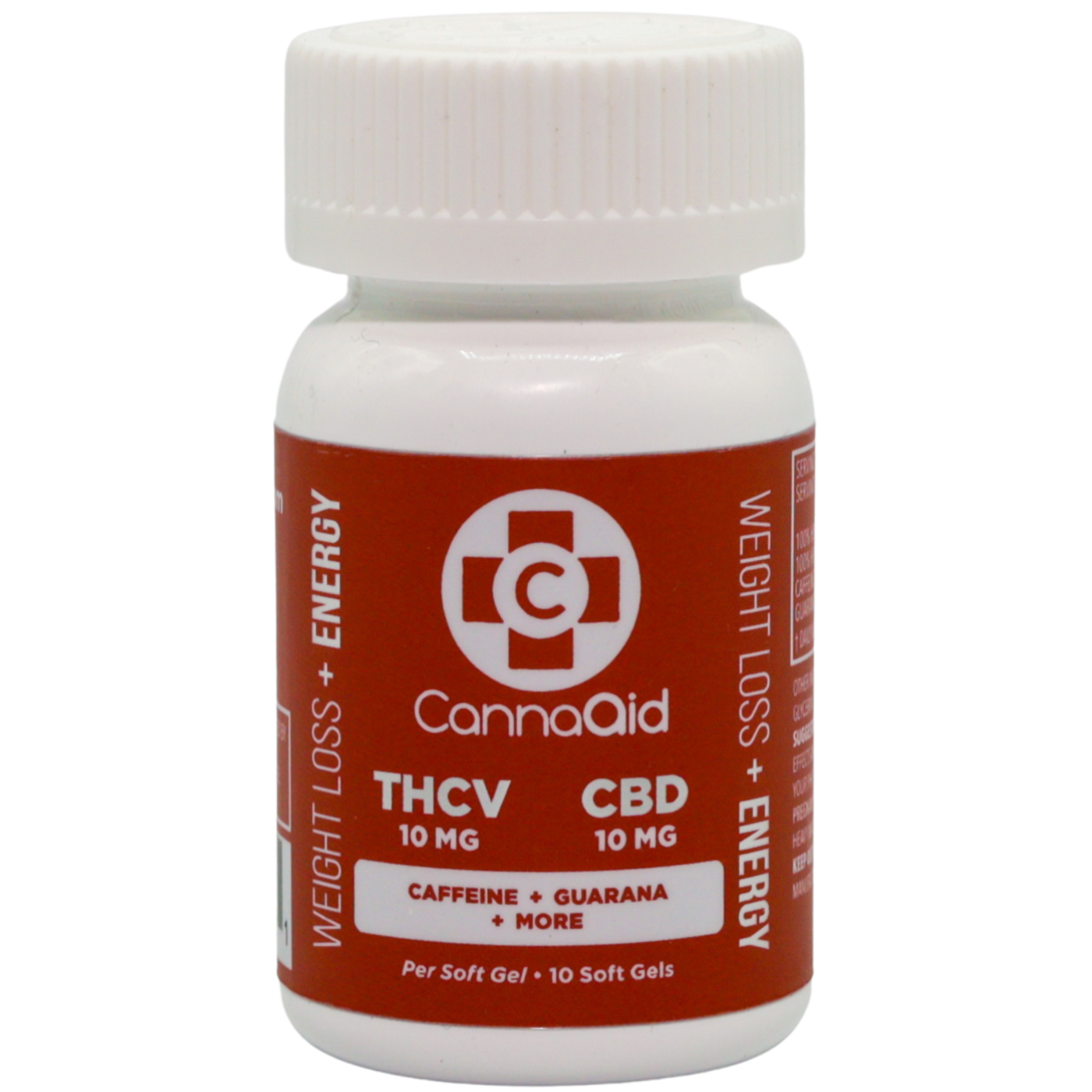 CannaAid | THCV + CBD Weight Loss & Energy Vegan Softgel Capsules 40mg - 1200mg Best Price