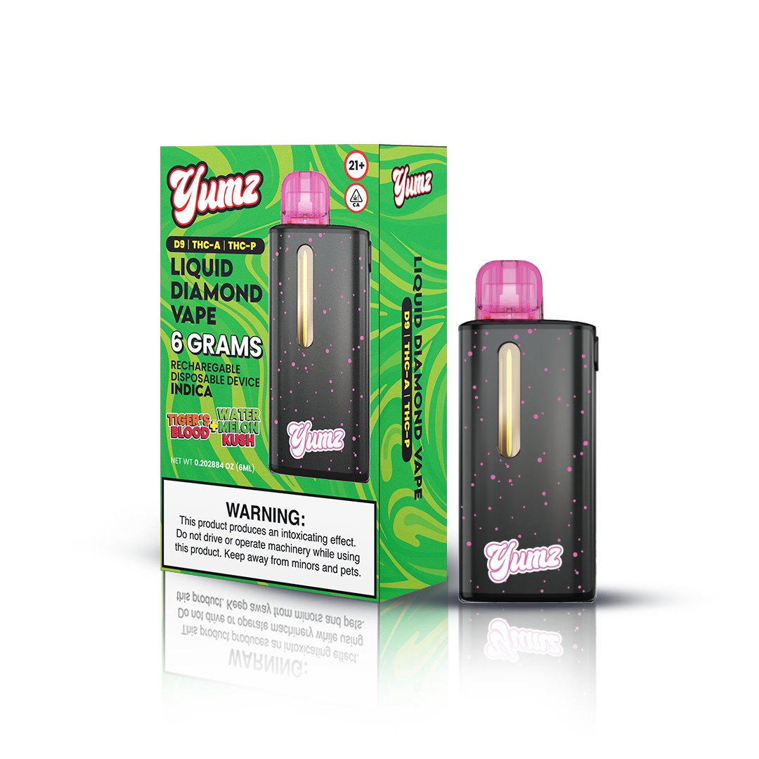 Yumz - Tigers Blood + Watermelon Kush - Indica - THC Disposable Vape ( 6 Grams ) ( D9 + THCA + THC-P ) Best Price