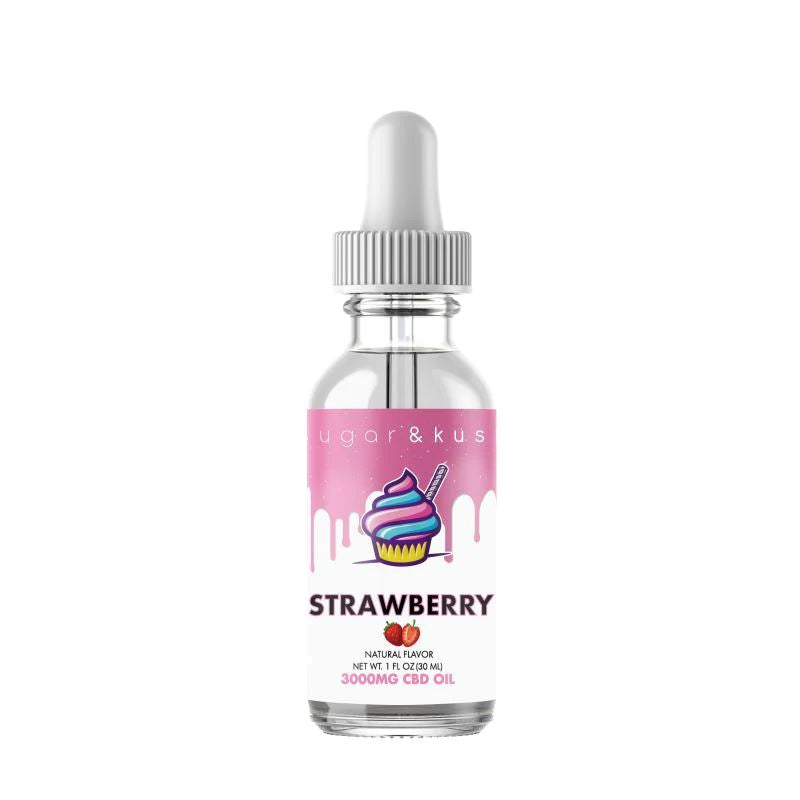 Sugar and Kush CBD Oil Tincture - Strawberry - 3000mg Best Price