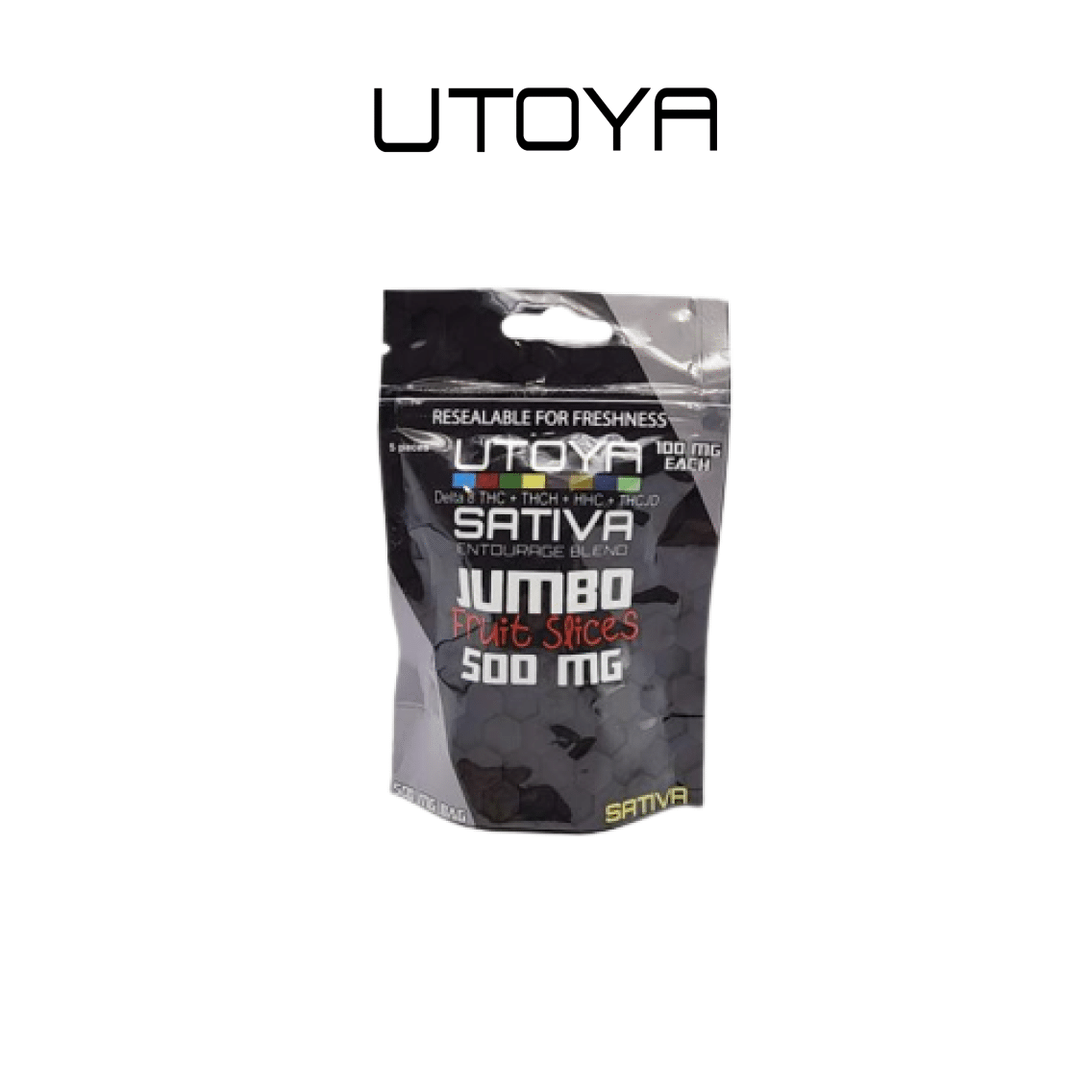 Utoya | Jumbo Fruit Slice THC Gummies 500mg - 3600mg Best Price